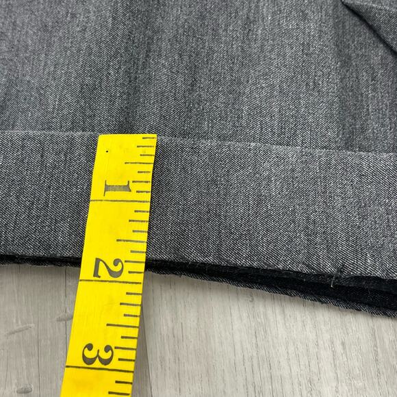 Fashion Bug Y2K Gray Mid Rise Straight Wide leg Work Dress Hemmed Pants 4 - Picture 13 of 13